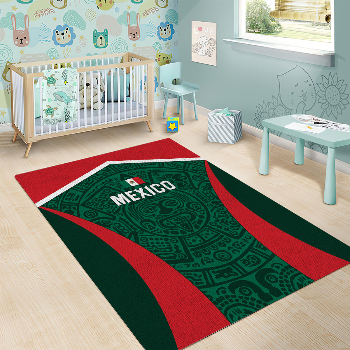 Mexico 2024 Football Area Rug El Tri Go Champion - Wonder Print Shop