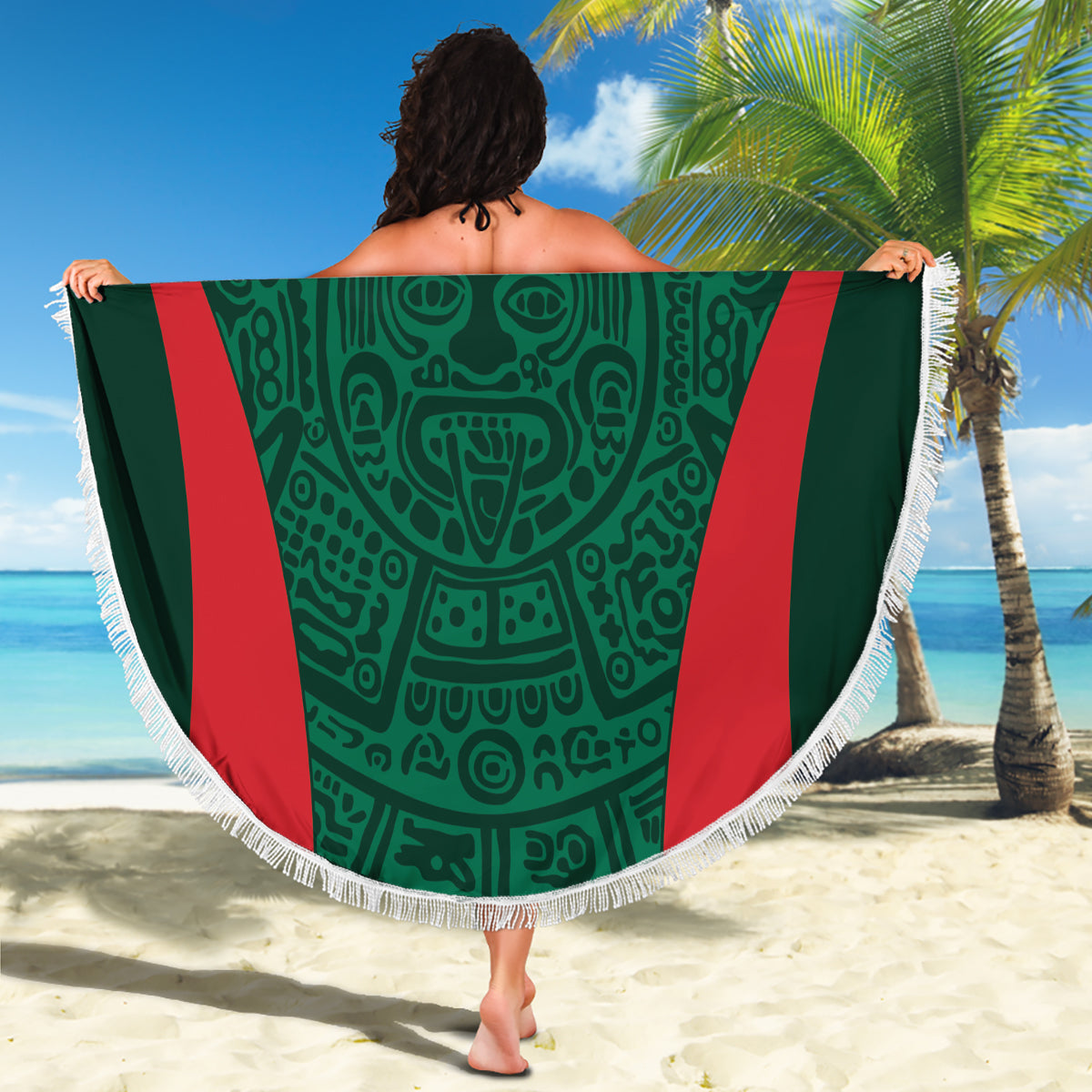 Mexico 2024 Football Beach Blanket El Tri Go Champion - Wonder Print Shop