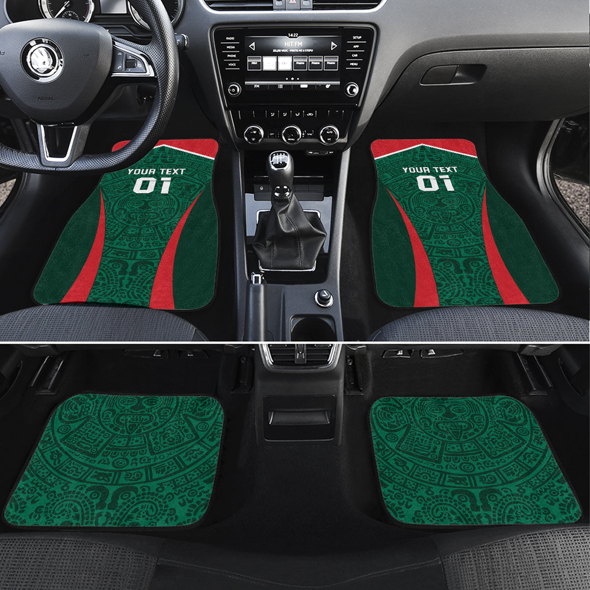 Mexico 2024 Football Car Mats El Tri Go Champion - Wonder Print Shop
