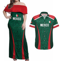 Personalized Mexico 2024 Football Couples Matching Off Shoulder Maxi Dress and Hawaiian Shirt El Tri Go Champion - Wonder Print Shop