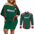 Personalized Mexico 2024 Football Couples Matching Off Shoulder Short Dress and Long Sleeve Button Shirt El Tri Go Champion - Wonder Print Shop