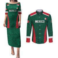 Personalized Mexico 2024 Football Couples Matching Puletasi and Long Sleeve Button Shirt El Tri Go Champion - Wonder Print Shop