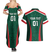 Personalized Mexico 2024 Football Couples Matching Summer Maxi Dress and Hawaiian Shirt El Tri Go Champion - Wonder Print Shop