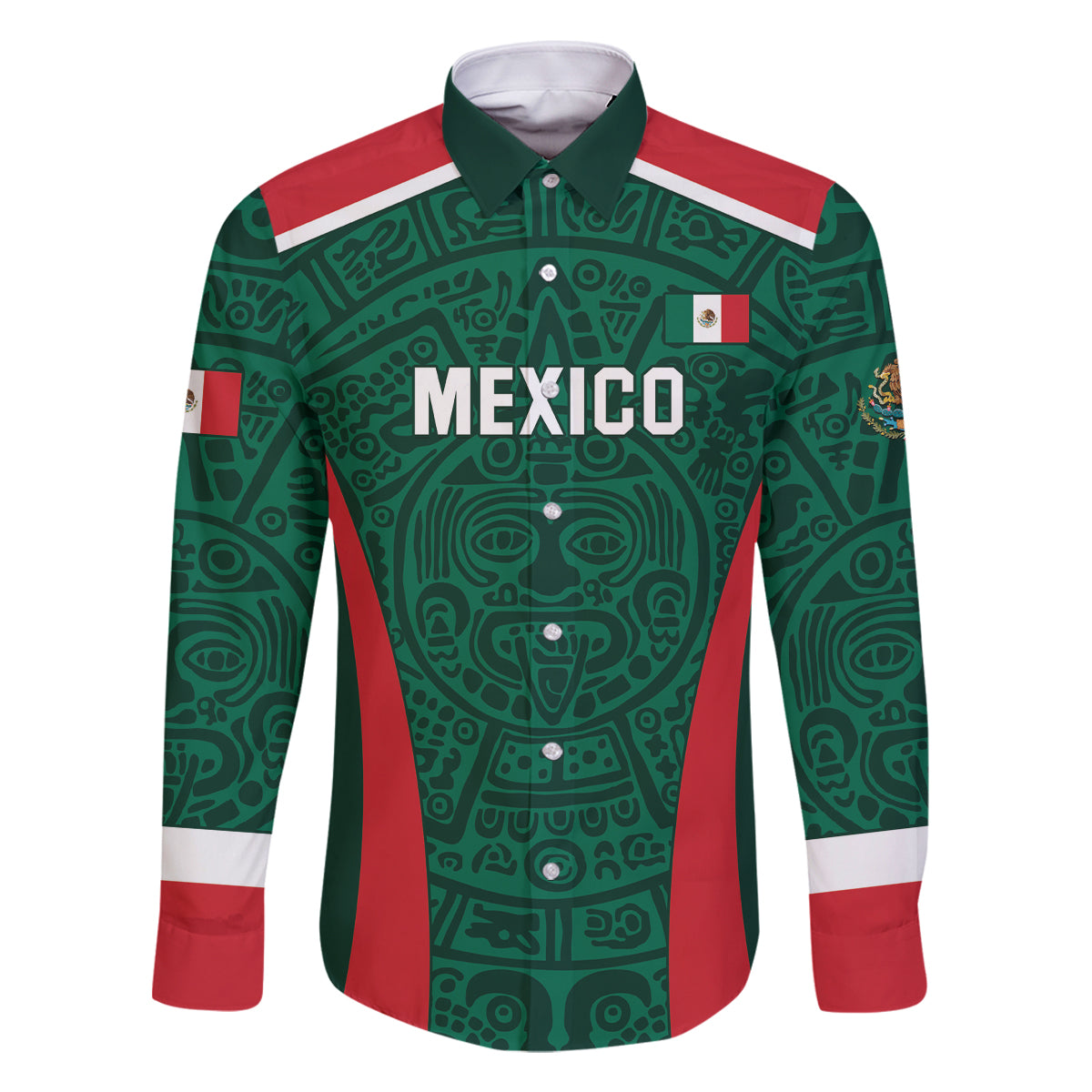 Personalized Mexico 2024 Football Family Matching Long Sleeve Bodycon Dress and Hawaiian Shirt El Tri Go Champion - Wonder Print Shop