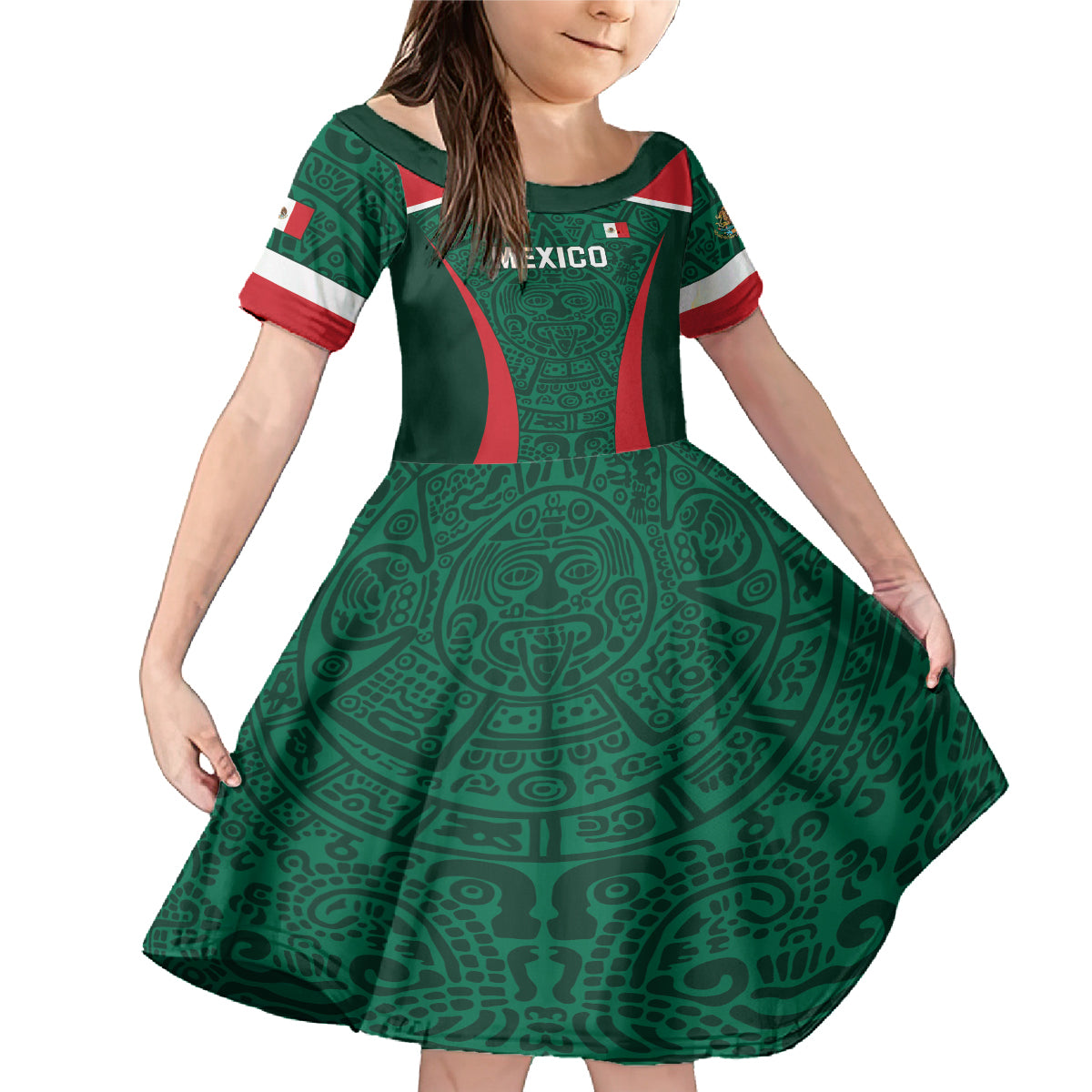 Personalized Mexico 2024 Football Family Matching Mermaid Dress and Hawaiian Shirt El Tri Go Champion - Wonder Print Shop