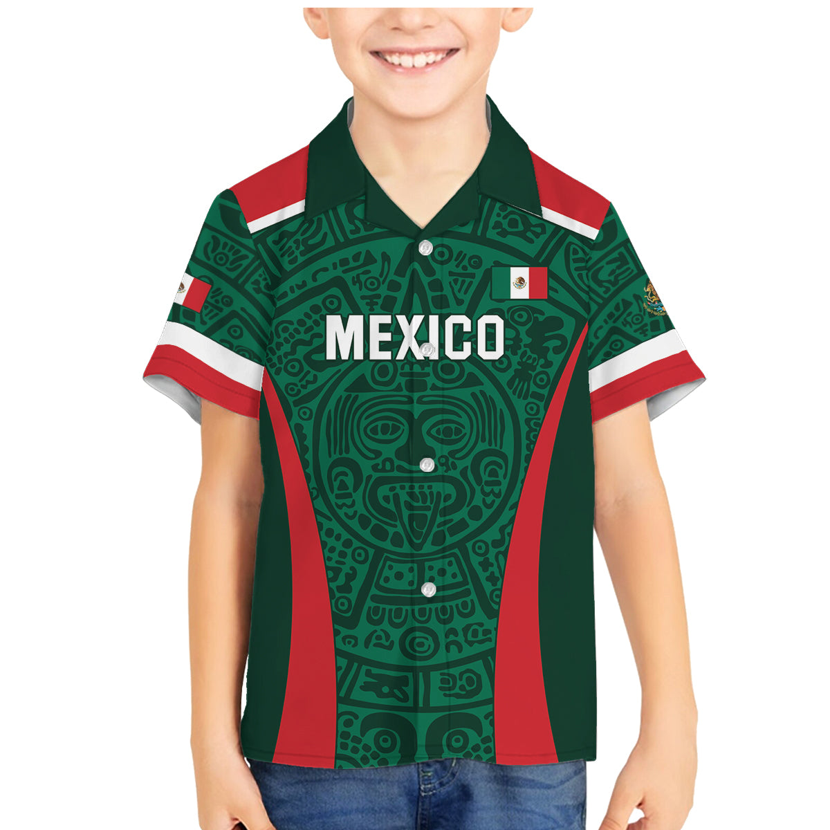Personalized Mexico 2024 Football Family Matching Mermaid Dress and Hawaiian Shirt El Tri Go Champion - Wonder Print Shop