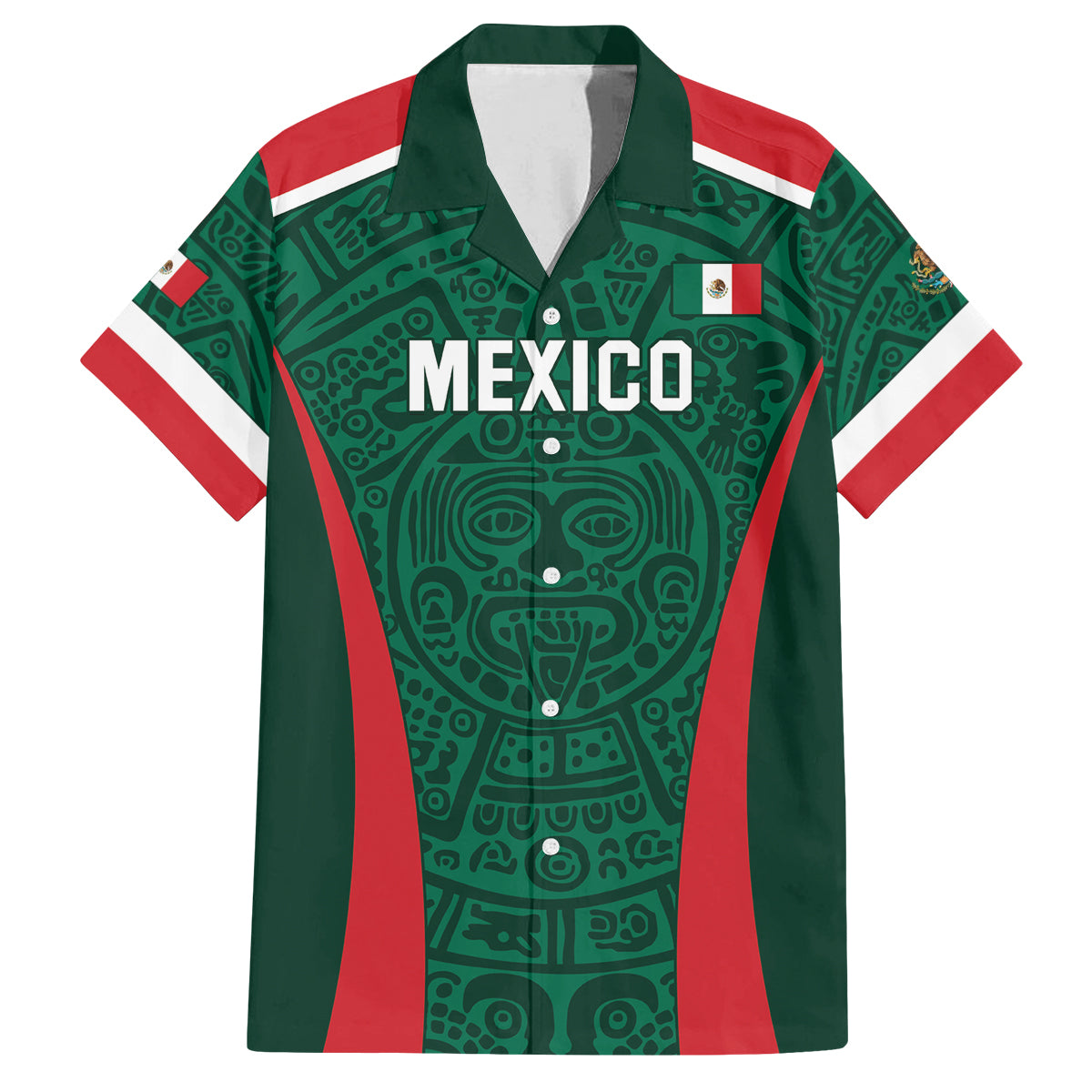 Personalized Mexico 2024 Football Family Matching Off Shoulder Maxi Dress and Hawaiian Shirt El Tri Go Champion - Wonder Print Shop