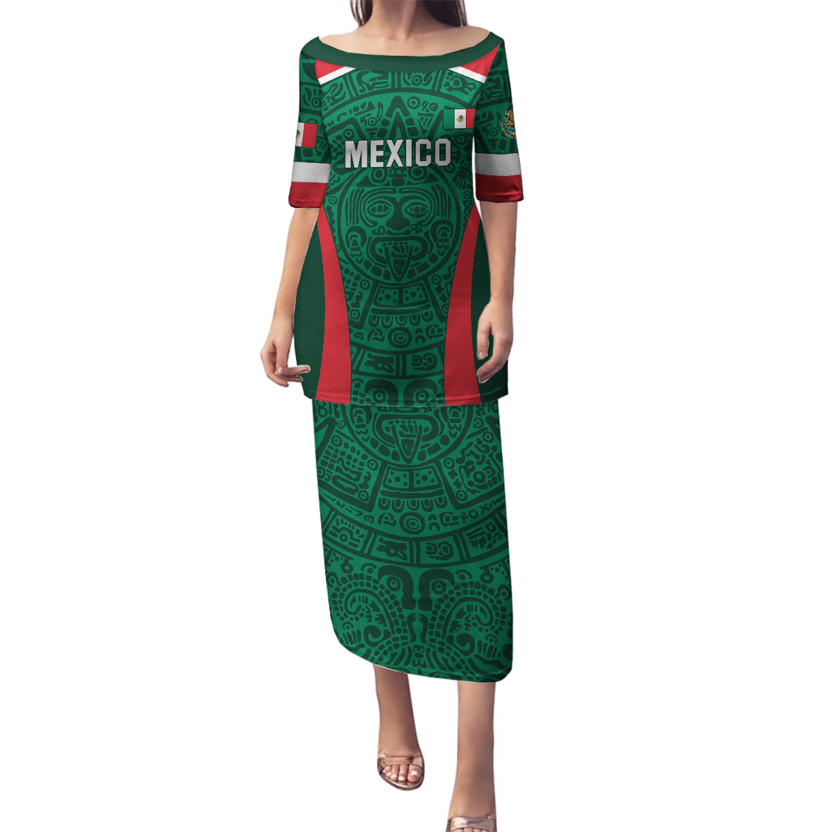 Personalized Mexico 2024 Football Family Matching Puletasi and Hawaiian Shirt El Tri Go Champion - Wonder Print Shop