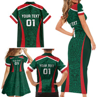 Personalized Mexico 2024 Football Family Matching Short Sleeve Bodycon Dress and Hawaiian Shirt El Tri Go Champion - Wonder Print Shop