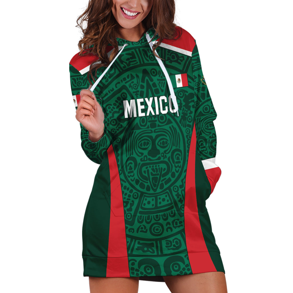 Personalized Mexico 2024 Football Hoodie Dress El Tri Go Champion - Wonder Print Shop