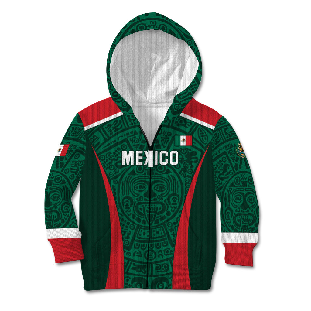 Personalized Mexico 2024 Football Kid Hoodie El Tri Go Champion - Wonder Print Shop