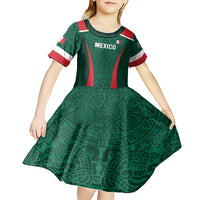 Personalized Mexico 2024 Football Kid Short Sleeve Dress El Tri Go Champion - Wonder Print Shop