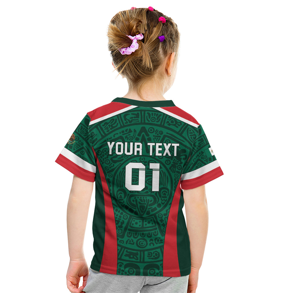 Personalized Mexico 2024 Football Kid T Shirt El Tri Go Champion - Wonder Print Shop