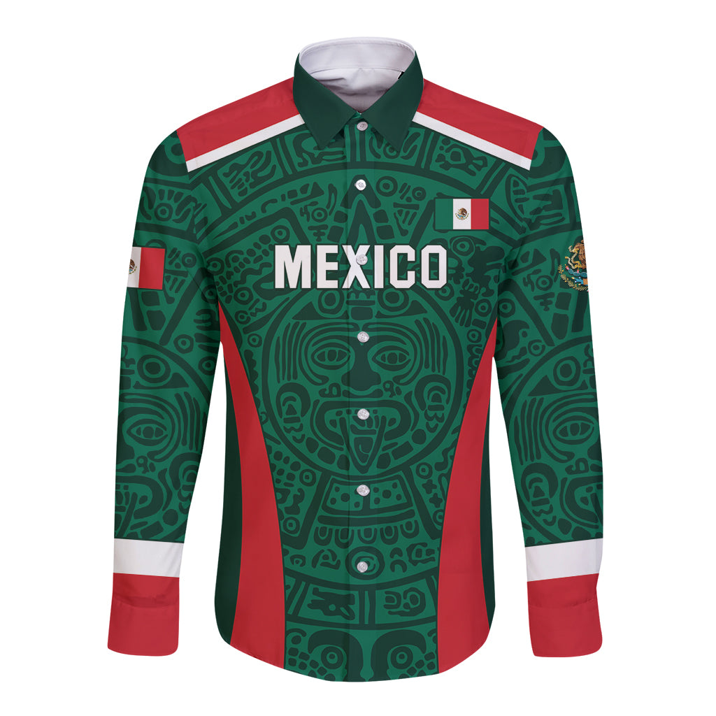 Personalized Mexico 2024 Football Long Sleeve Button Shirt El Tri Go Champion - Wonder Print Shop