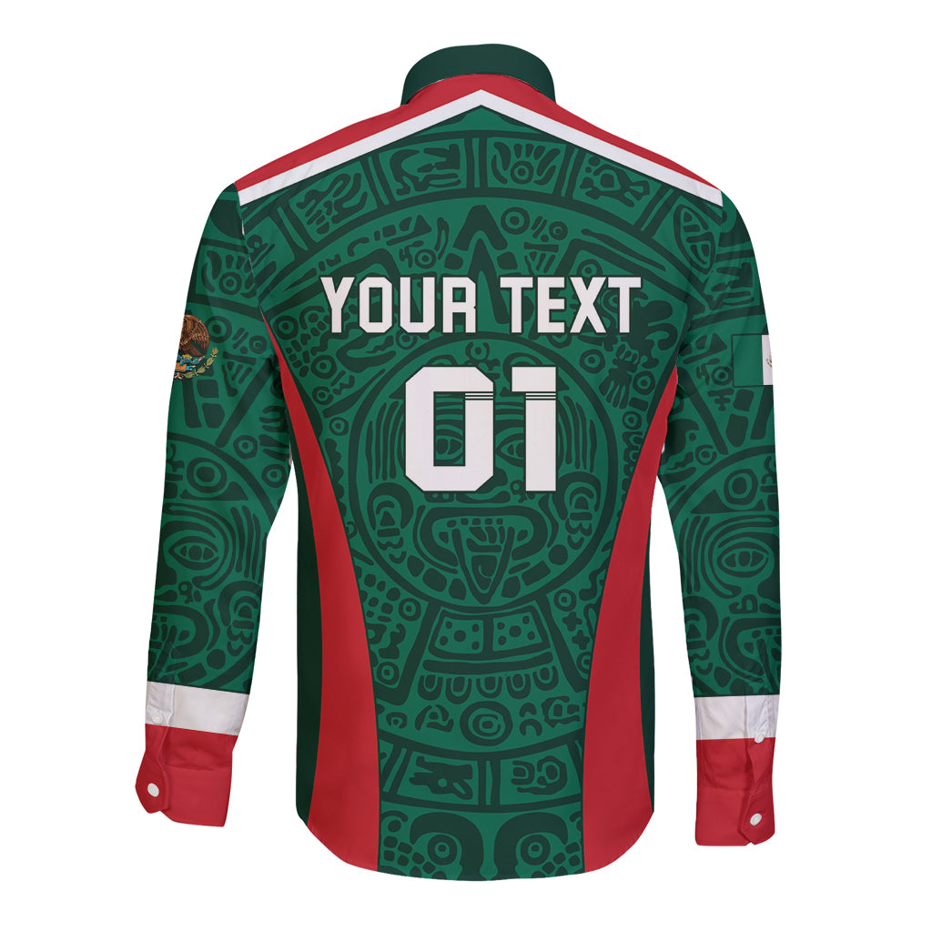 Personalized Mexico 2024 Football Long Sleeve Button Shirt El Tri Go Champion - Wonder Print Shop
