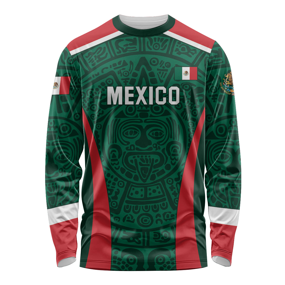 Personalized Mexico 2024 Football Long Sleeve Shirt El Tri Go Champion - Wonder Print Shop