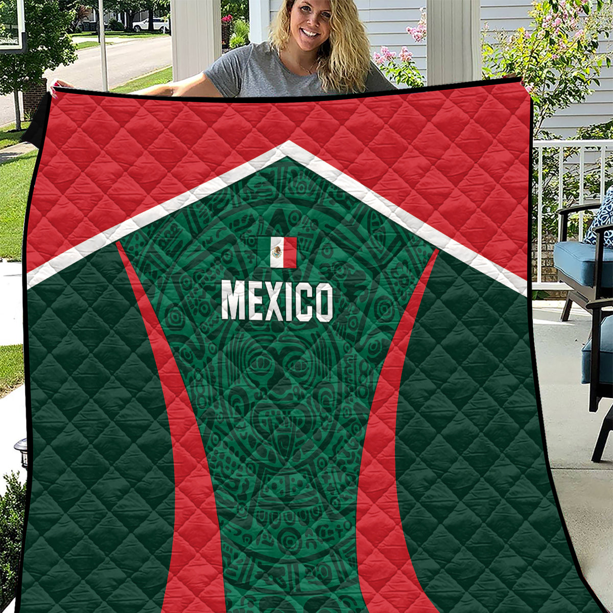 Mexico 2024 Football Quilt El Tri Go Champion - Wonder Print Shop
