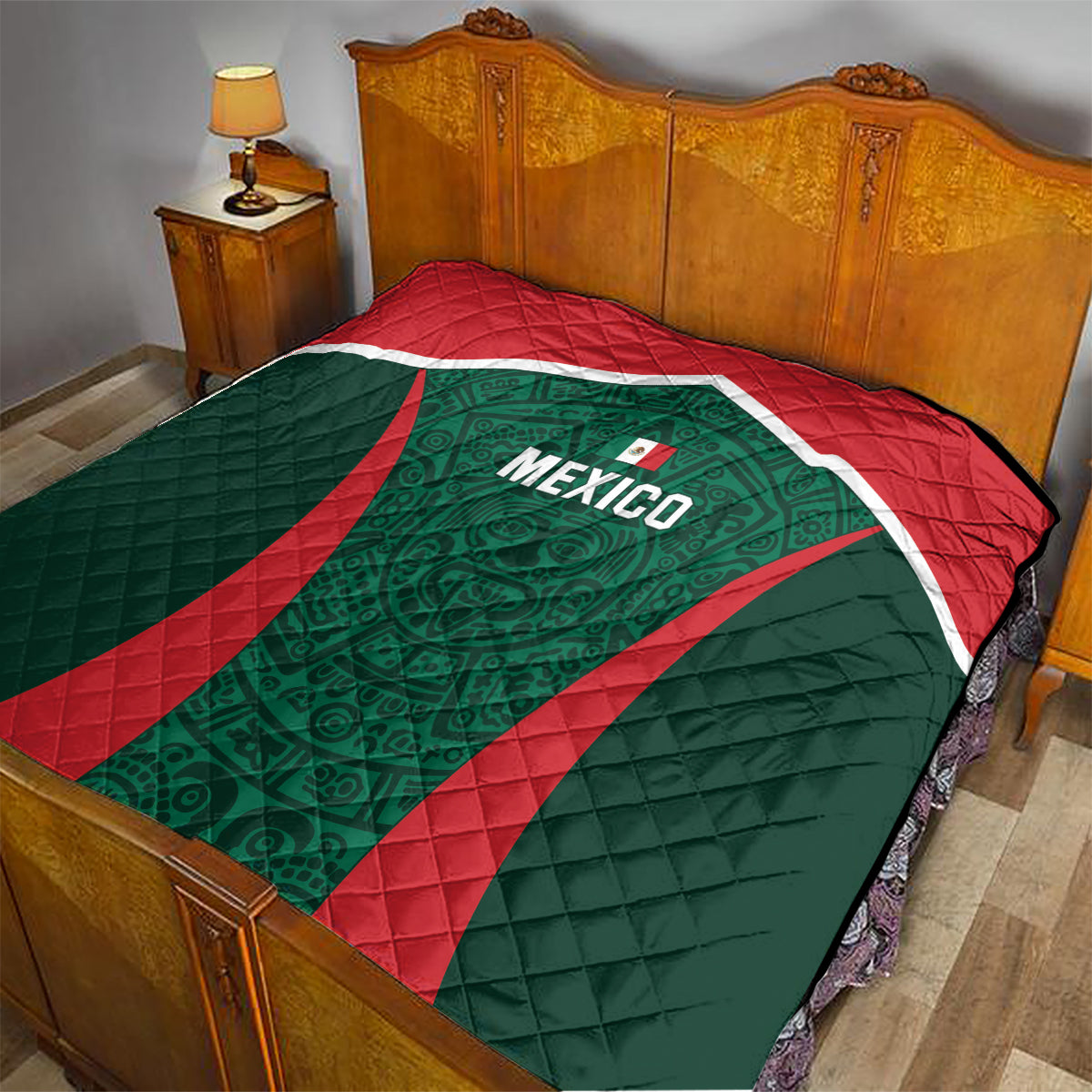 Mexico 2024 Football Quilt El Tri Go Champion - Wonder Print Shop