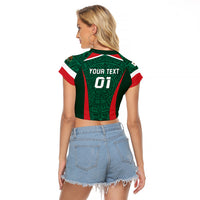Personalized Mexico 2024 Football Raglan Cropped T Shirt El Tri Go Champion - Wonder Print Shop