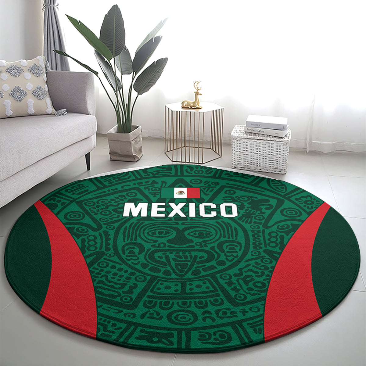Mexico 2024 Football Round Carpet El Tri Go Champion