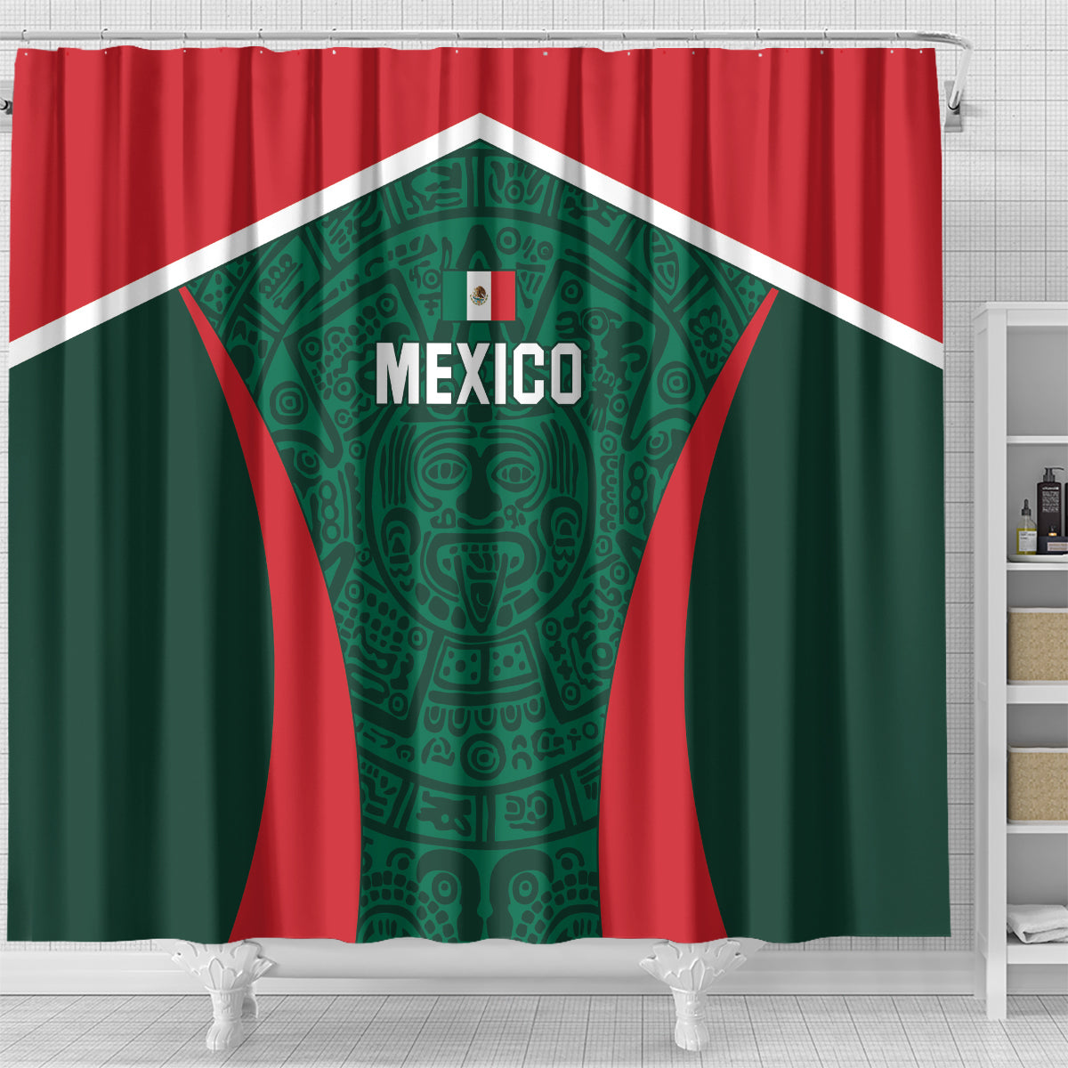 Mexico 2024 Football Shower Curtain El Tri Go Champion