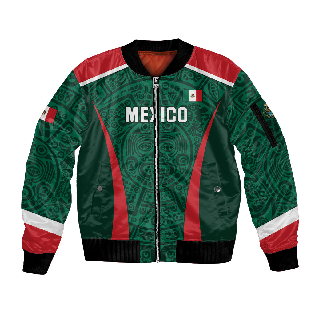 Personalized Mexico 2024 Football Sleeve Zip Bomber Jacket El Tri Go Champion - Wonder Print Shop
