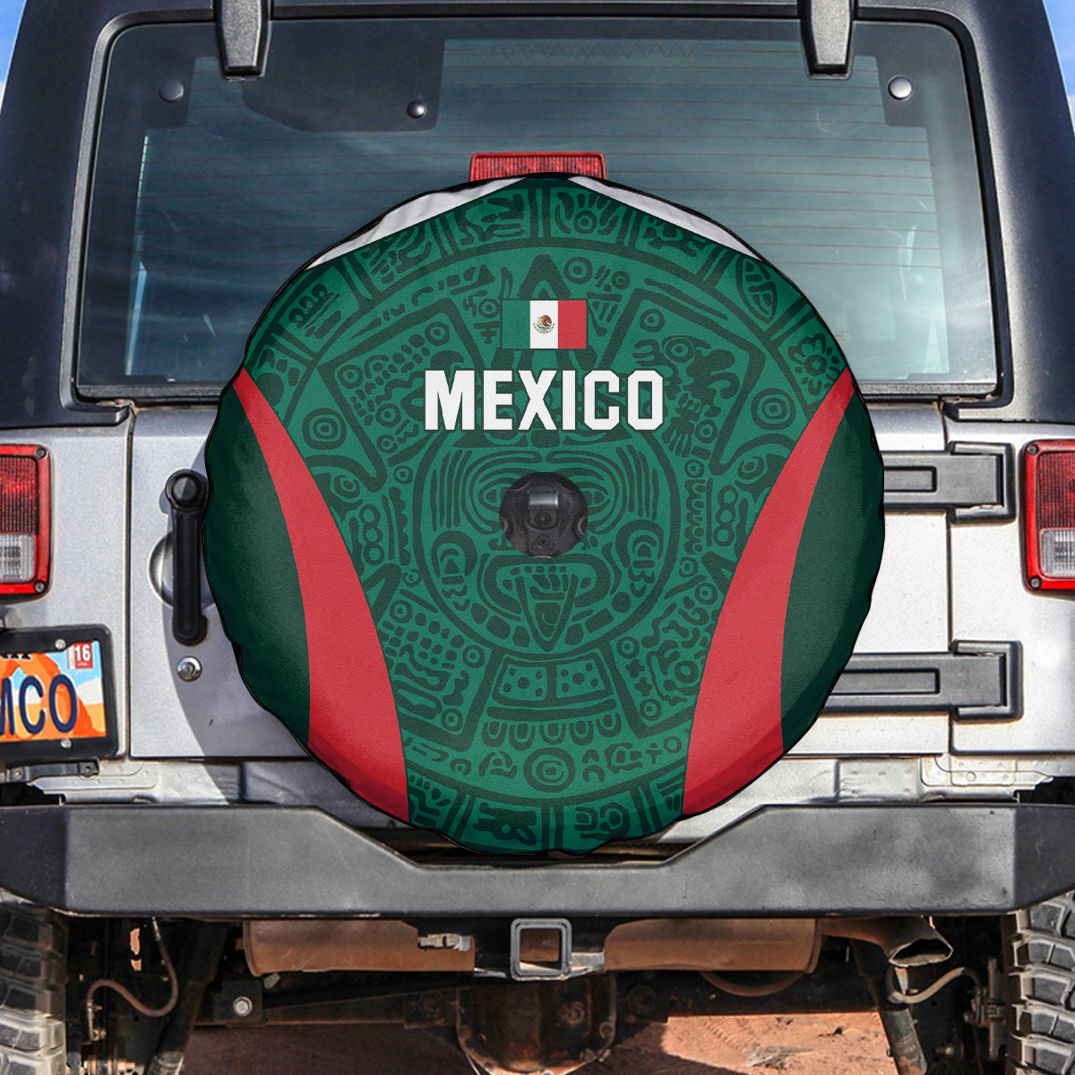 Mexico 2024 Football Spare Tire Cover El Tri Go Champion