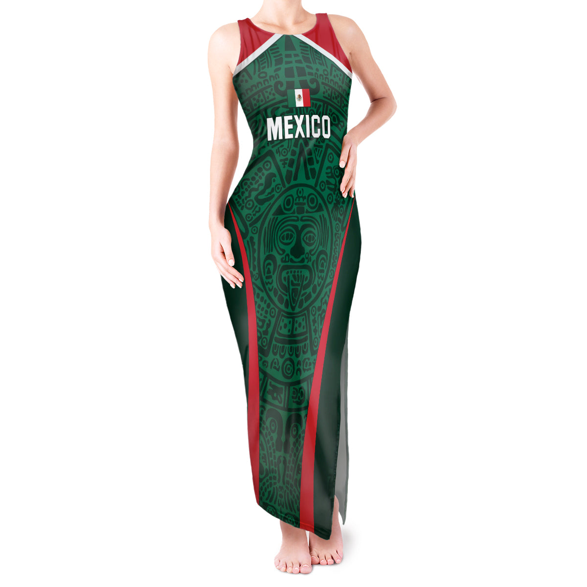 Personalized Mexico 2024 Football Tank Maxi Dress El Tri Go Champion - Wonder Print Shop
