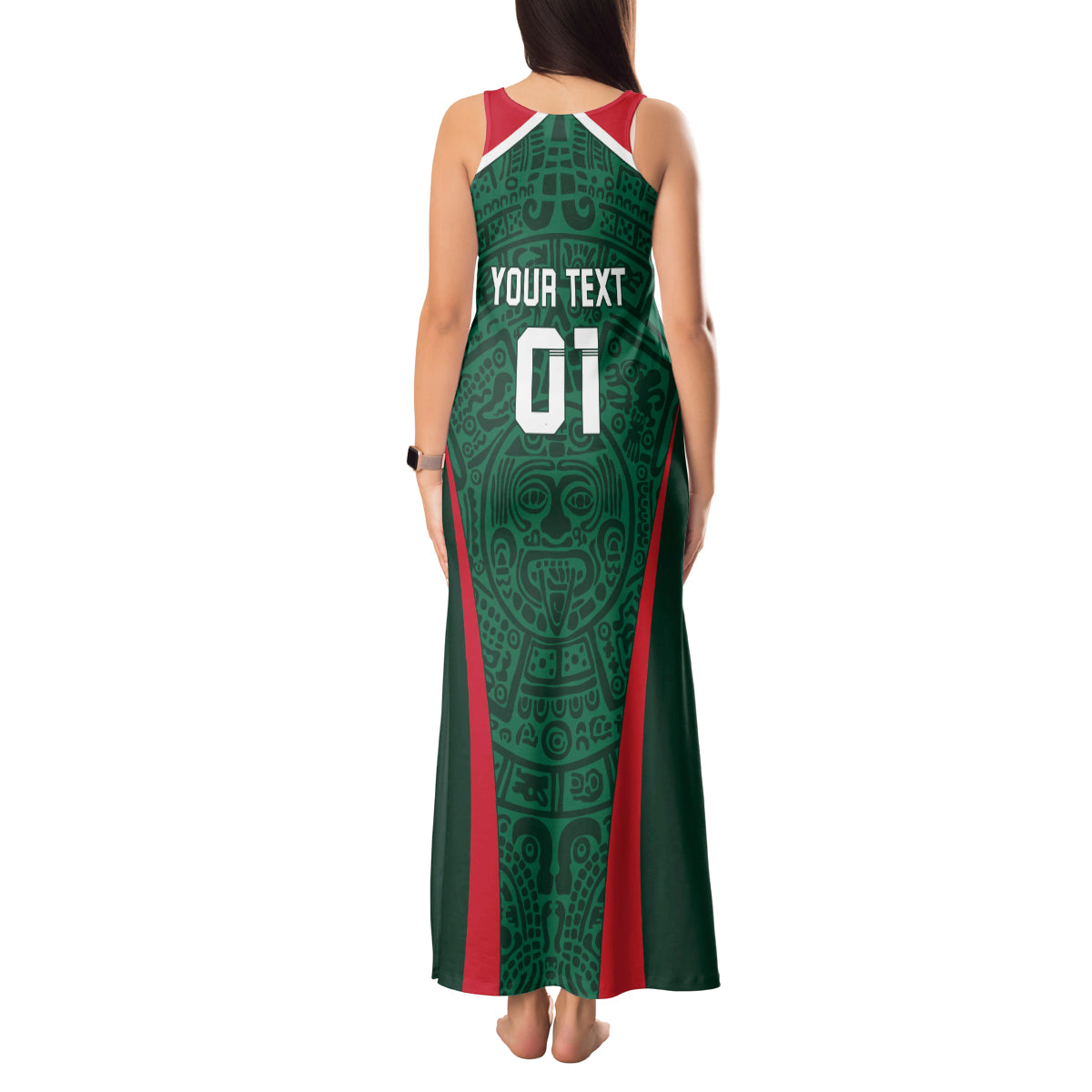 Personalized Mexico 2024 Football Tank Maxi Dress El Tri Go Champion - Wonder Print Shop