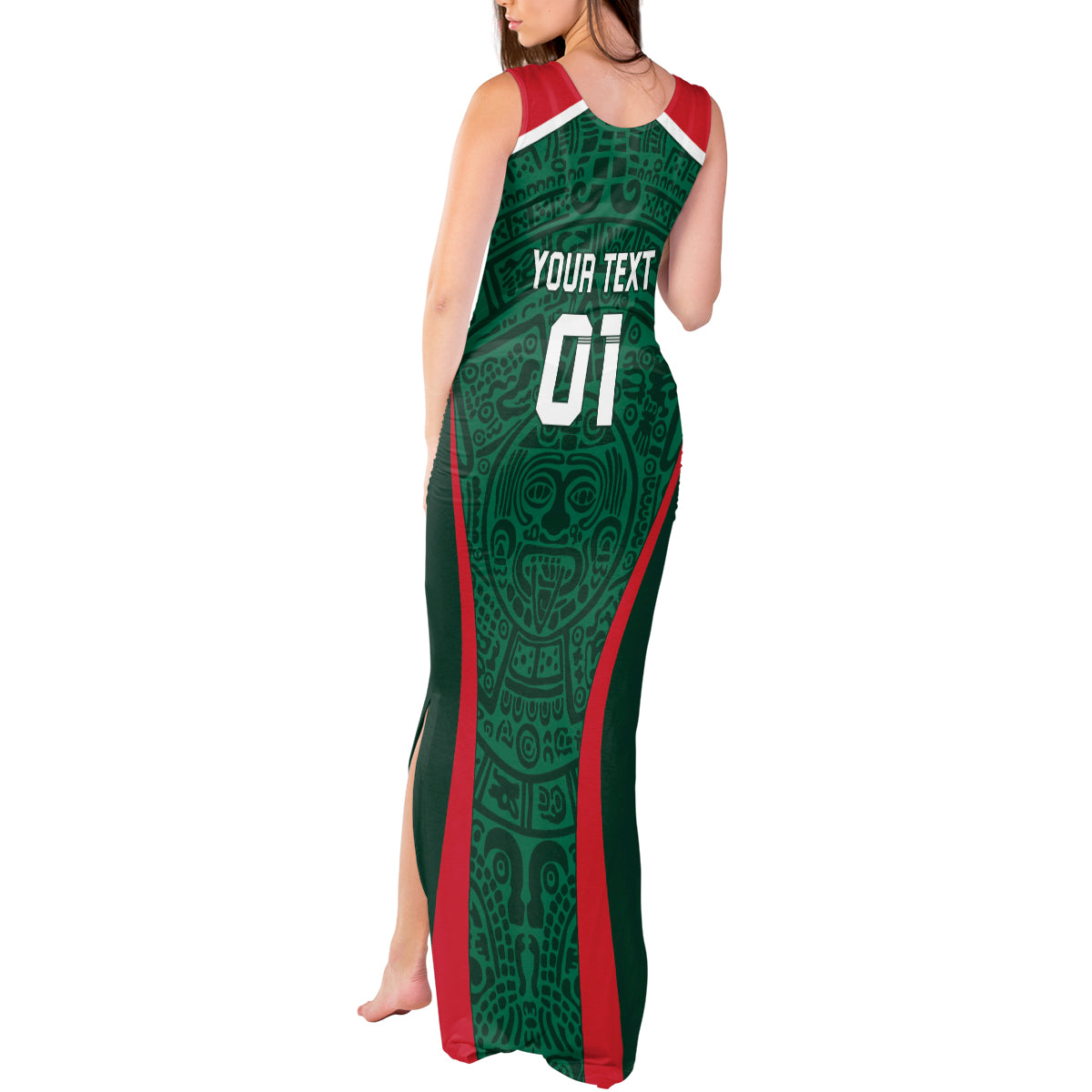Personalized Mexico 2024 Football Tank Maxi Dress El Tri Go Champion - Wonder Print Shop