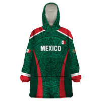 Personalized Mexico 2024 Football Wearable Blanket Hoodie El Tri Go Champion - Wonder Print Shop