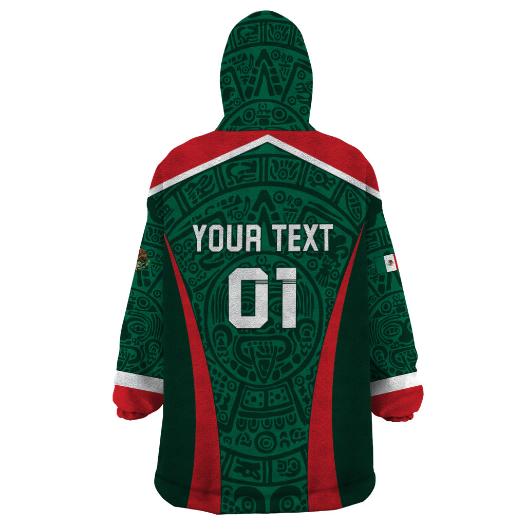 Personalized Mexico 2024 Football Wearable Blanket Hoodie El Tri Go Champion - Wonder Print Shop