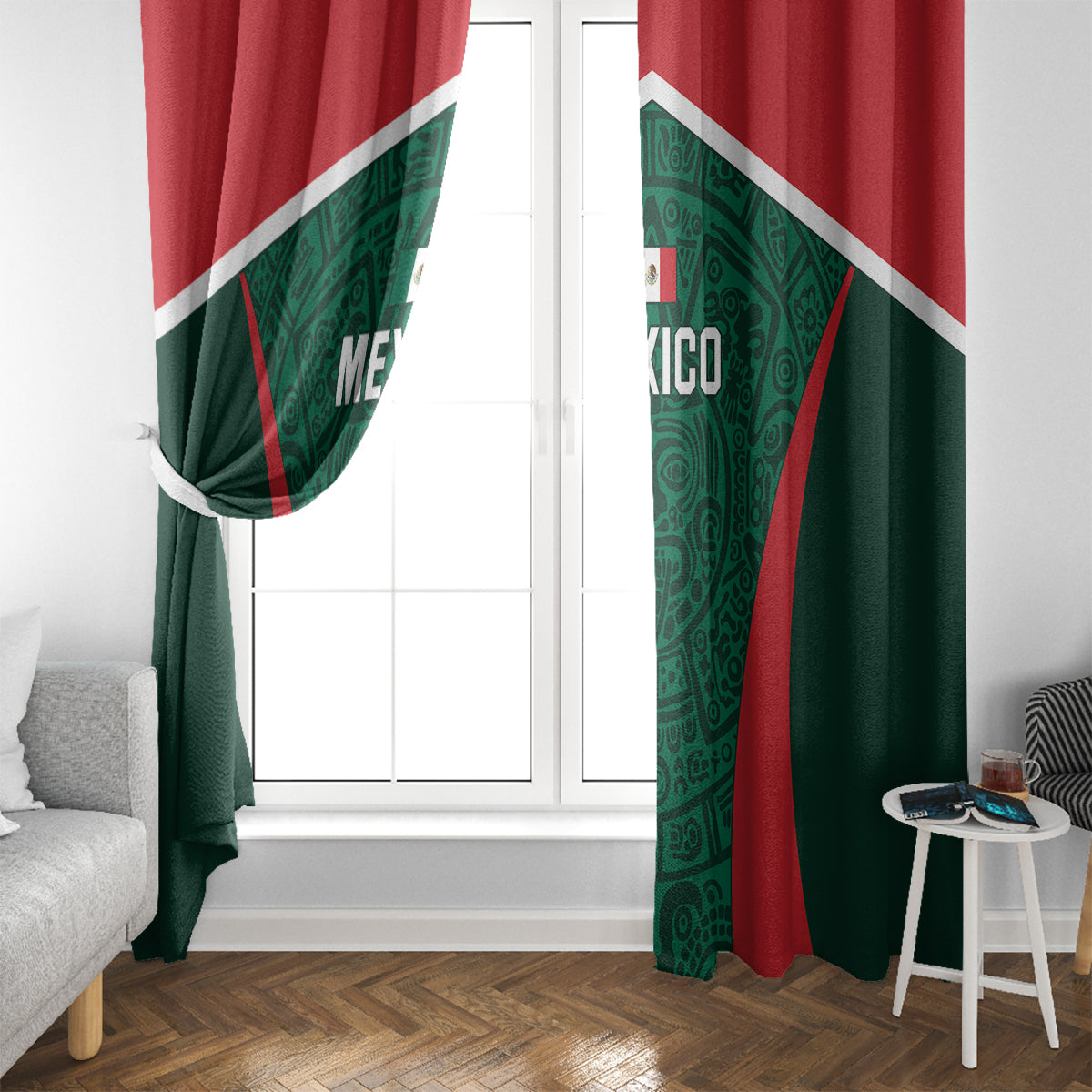 Mexico 2024 Football Window Curtain El Tri Go Champion - Wonder Print Shop