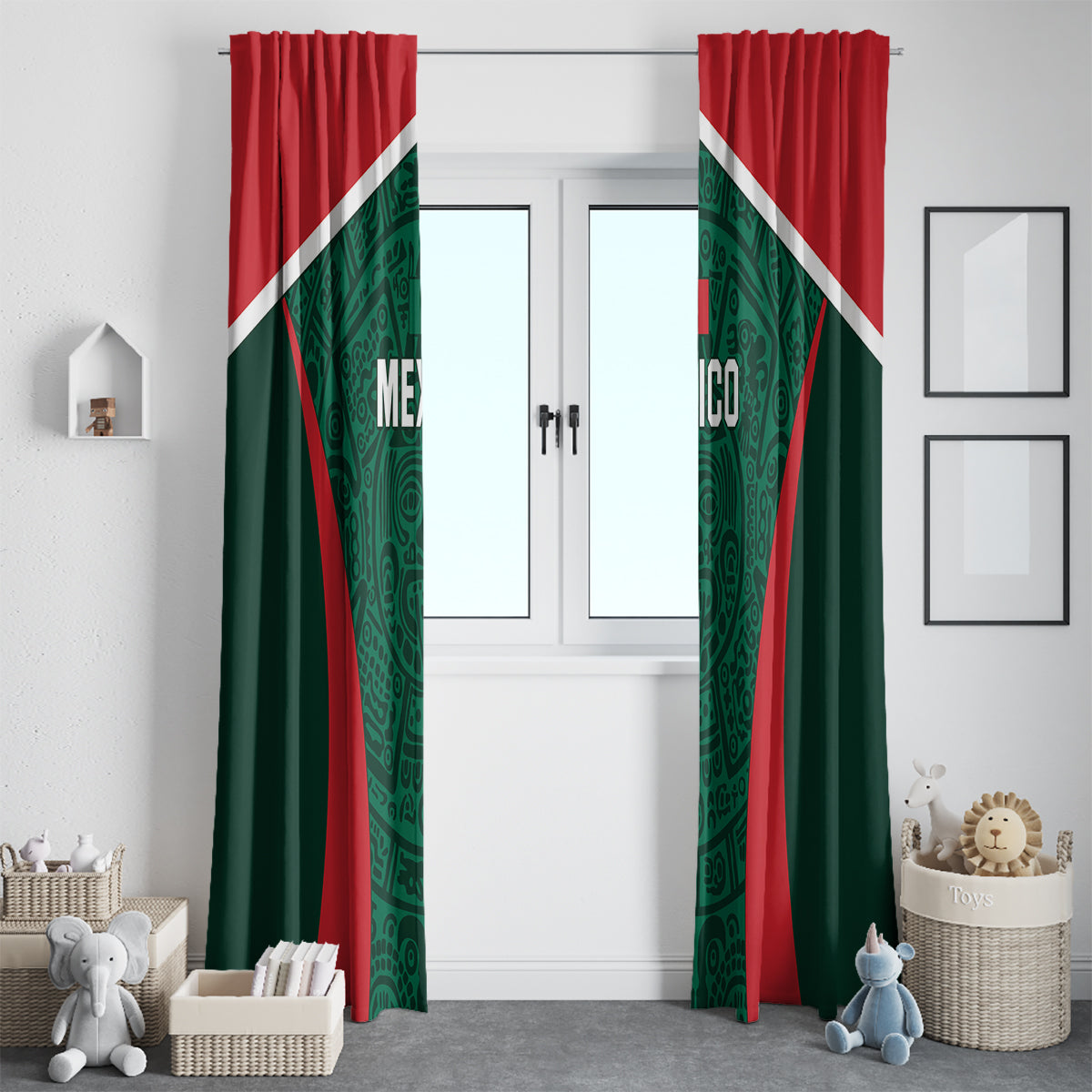 Mexico 2024 Football Window Curtain El Tri Go Champion - Wonder Print Shop