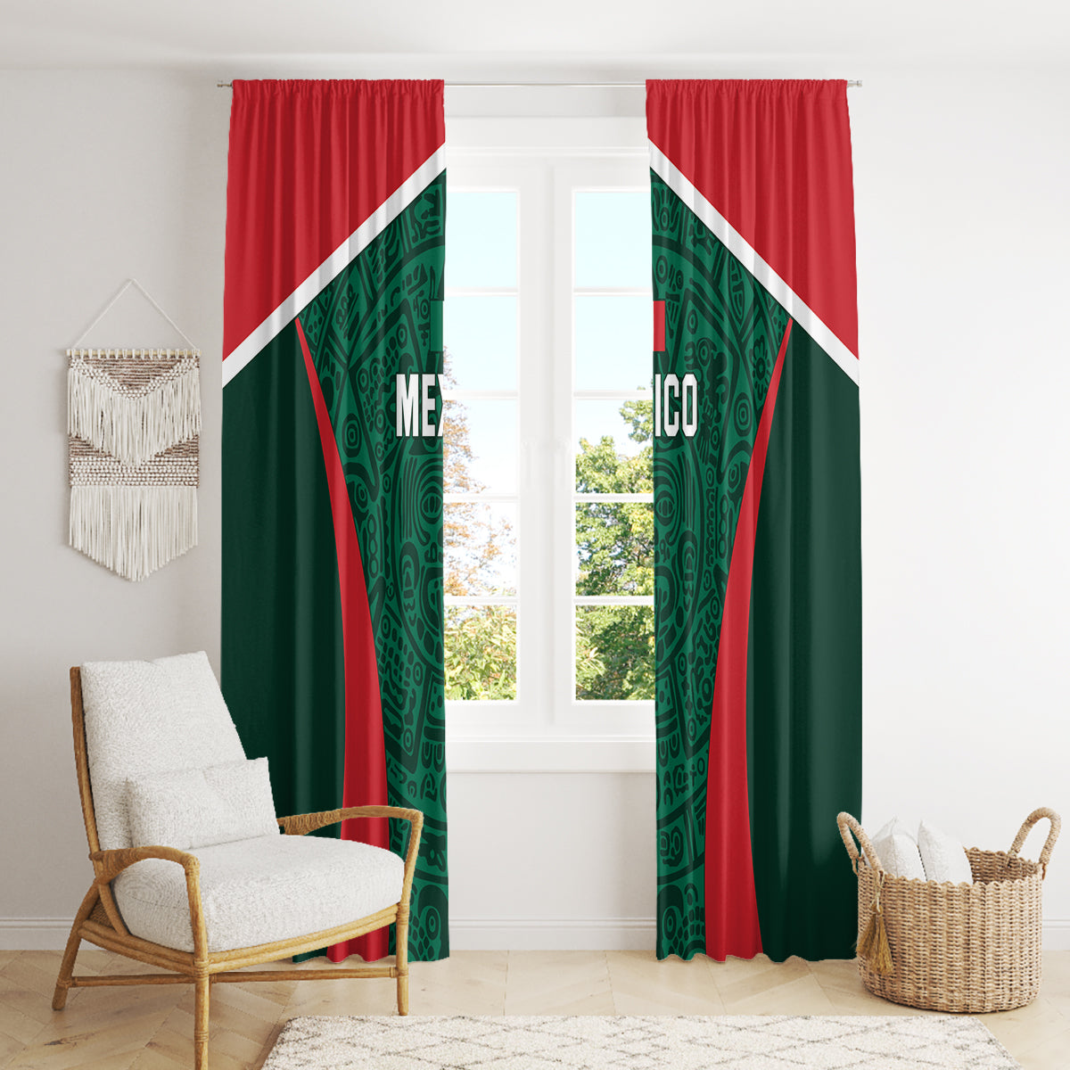 Mexico 2024 Football Window Curtain El Tri Go Champion - Wonder Print Shop