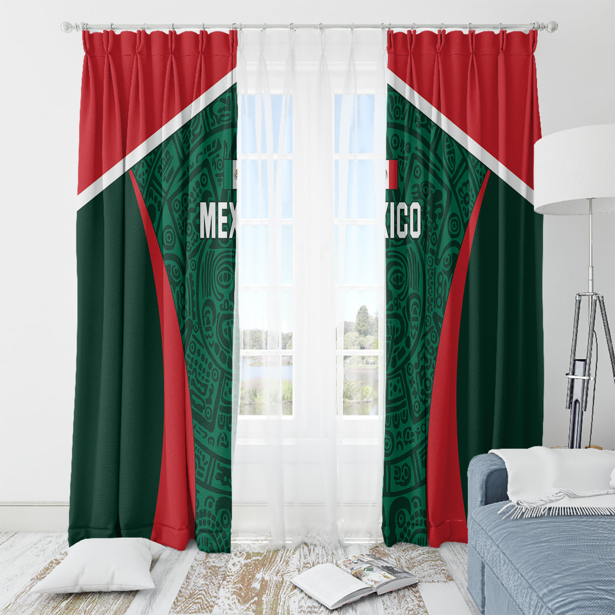 Mexico 2024 Football Window Curtain El Tri Go Champion - Wonder Print Shop