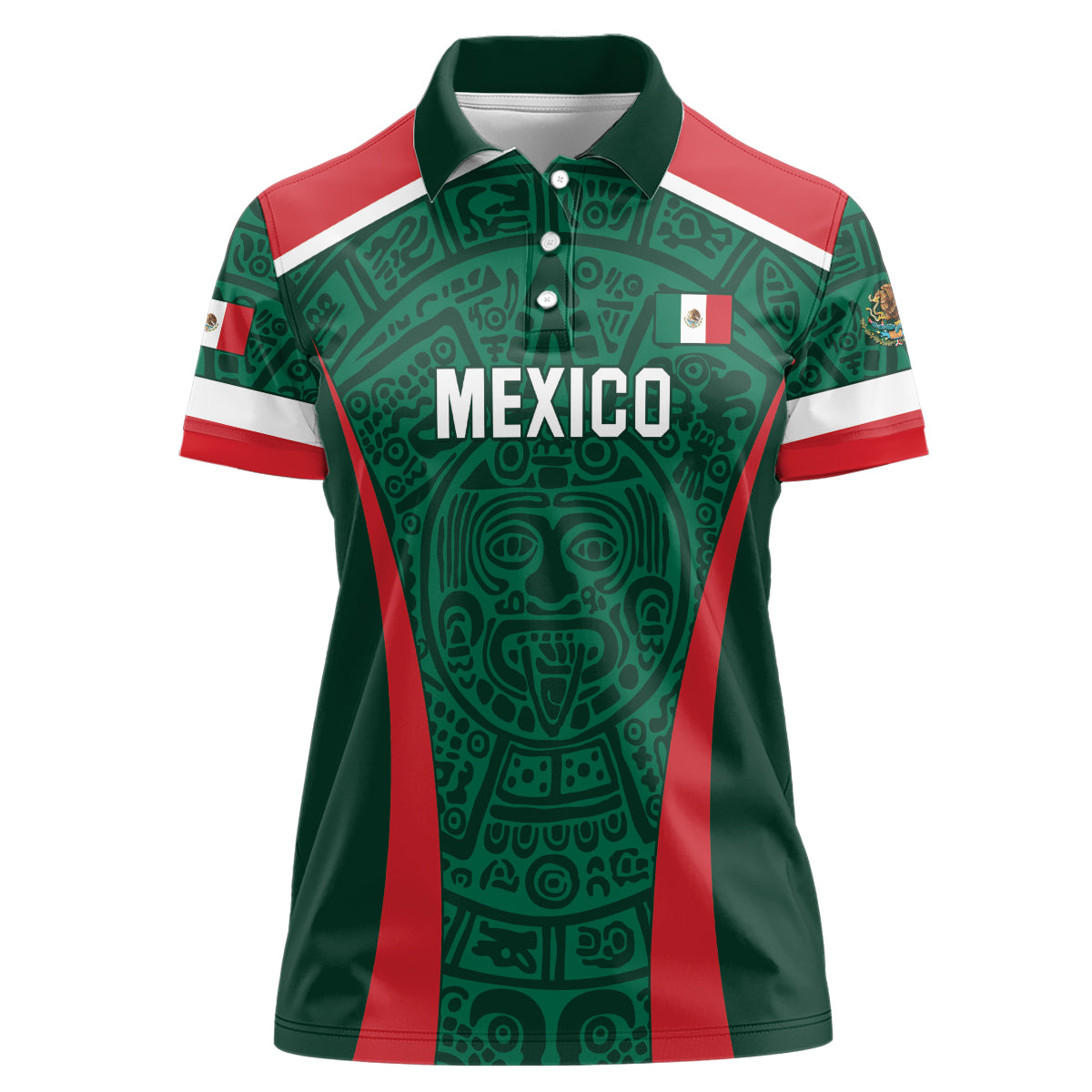 Personalized Mexico 2024 Football Women Polo Shirt El Tri Go Champion - Wonder Print Shop