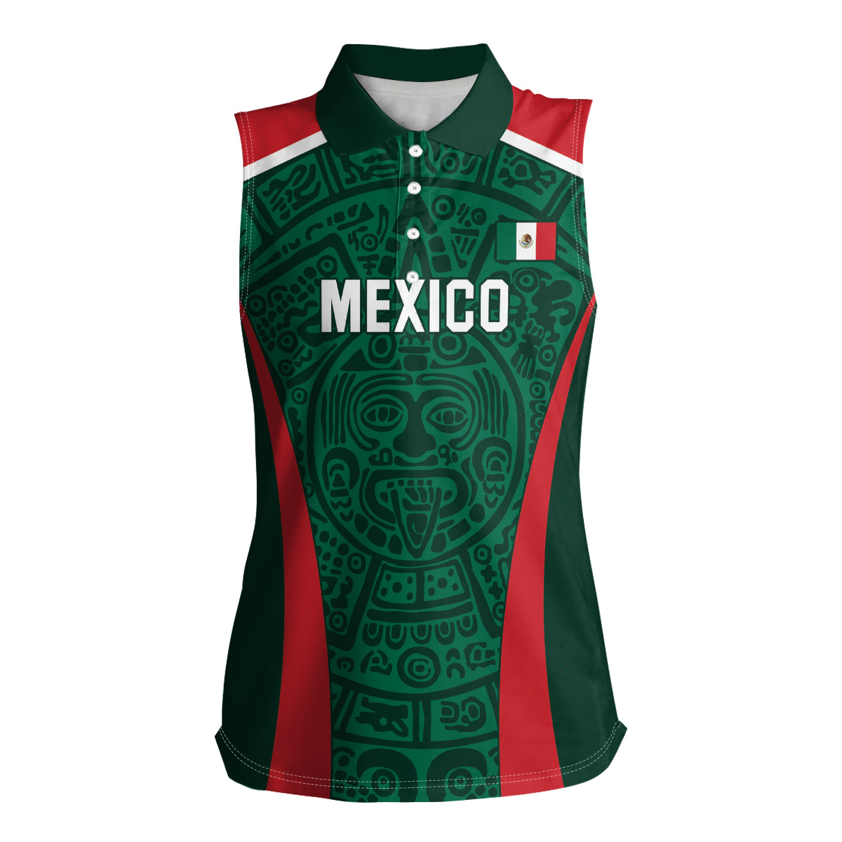Personalized Mexico 2024 Football Women Sleeveless Polo Shirt El Tri Go Champion - Wonder Print Shop
