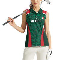 Personalized Mexico 2024 Football Women Sleeveless Polo Shirt El Tri Go Champion - Wonder Print Shop