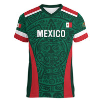 Personalized Mexico 2024 Football Women V-Neck T-Shirt El Tri Go Champion - Wonder Print Shop