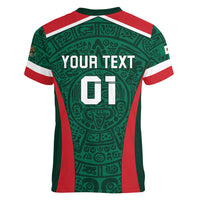 Personalized Mexico 2024 Football Women V-Neck T-Shirt El Tri Go Champion - Wonder Print Shop