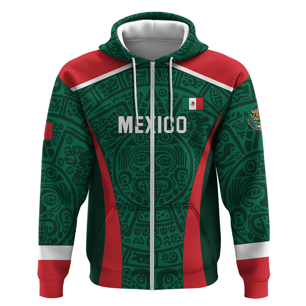 Personalized Mexico 2024 Football Zip Hoodie El Tri Go Champion - Wonder Print Shop