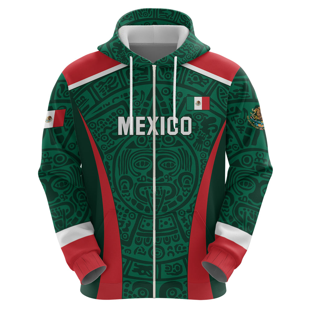 Personalized Mexico 2024 Football Zip Hoodie El Tri Go Champion - Wonder Print Shop
