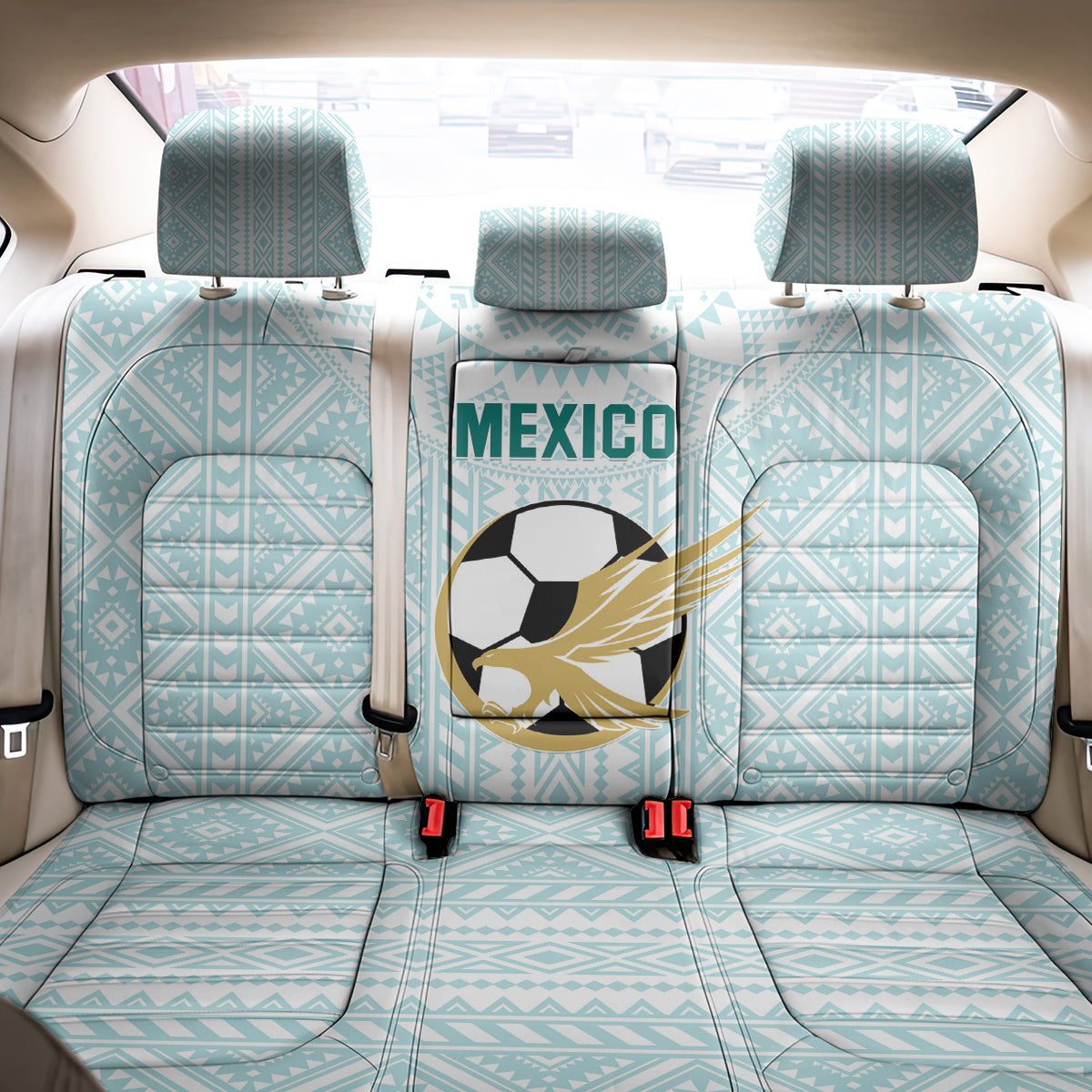 Mexico 2024 Football Back Car Seat Cover El Tri Special Version - Wonder Print Shop