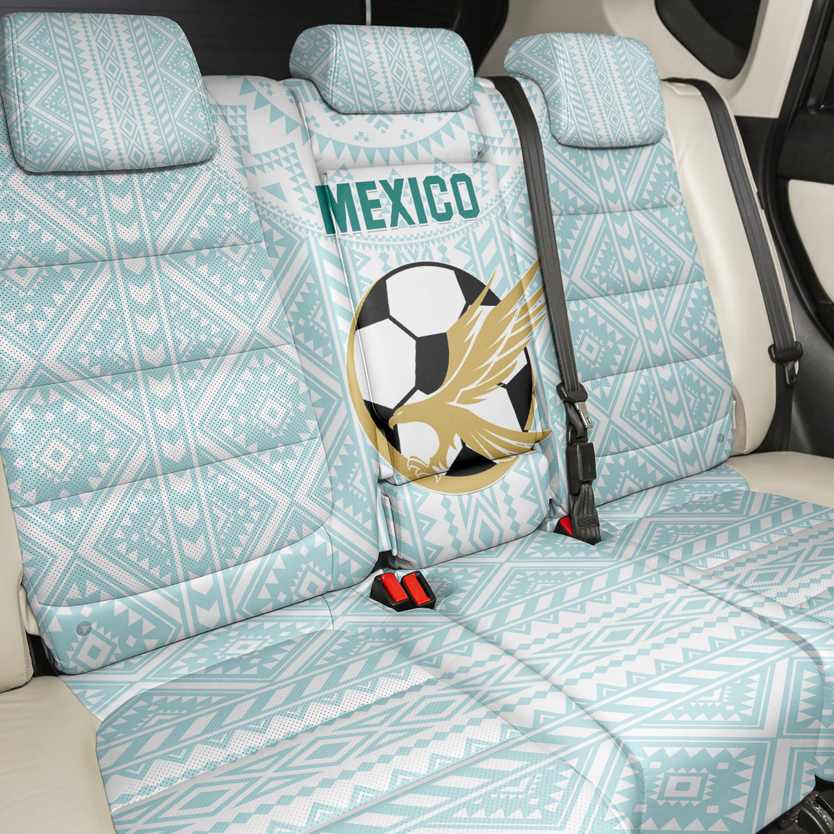 Mexico 2024 Football Back Car Seat Cover El Tri Special Version - Wonder Print Shop