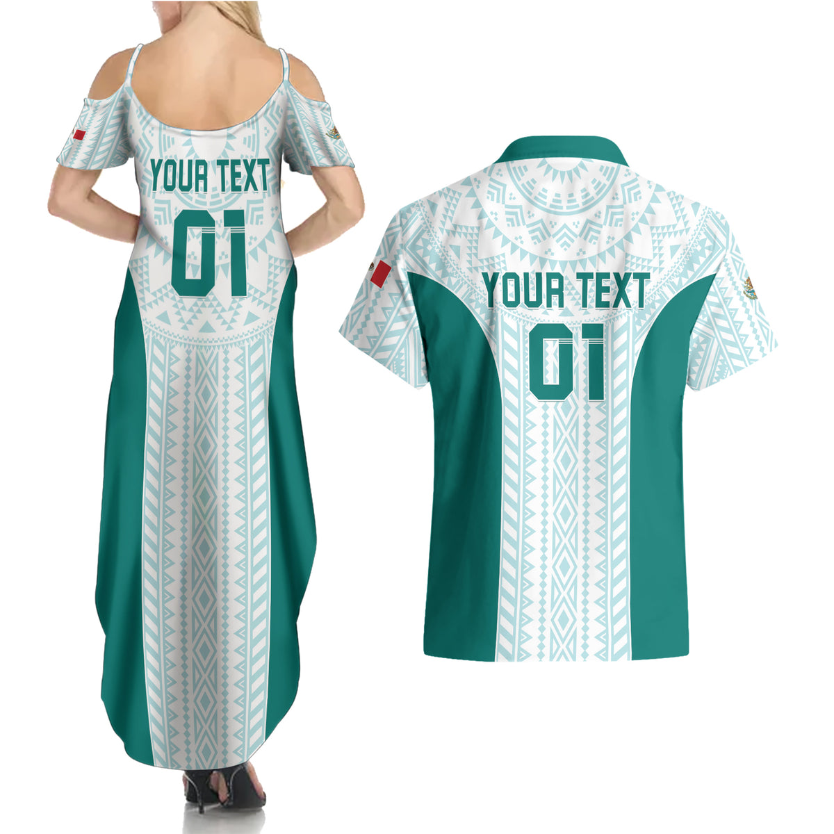 Personalized Mexico 2024 Football Couples Matching Summer Maxi Dress and Hawaiian Shirt El Tri Special Version - Wonder Print Shop