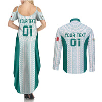 Personalized Mexico 2024 Football Couples Matching Summer Maxi Dress and Long Sleeve Button Shirt El Tri Special Version - Wonder Print Shop
