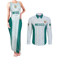 Personalized Mexico 2024 Football Couples Matching Tank Maxi Dress and Long Sleeve Button Shirt El Tri Special Version - Wonder Print Shop
