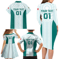 Personalized Mexico 2024 Football Family Matching Long Sleeve Bodycon Dress and Hawaiian Shirt El Tri Special Version - Wonder Print Shop