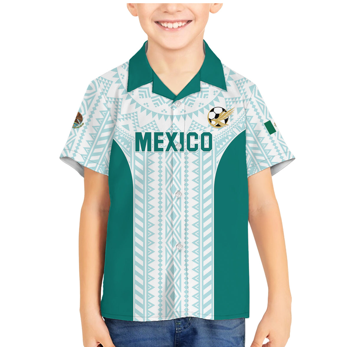 Personalized Mexico 2024 Football Family Matching Mermaid Dress and Hawaiian Shirt El Tri Special Version - Wonder Print Shop